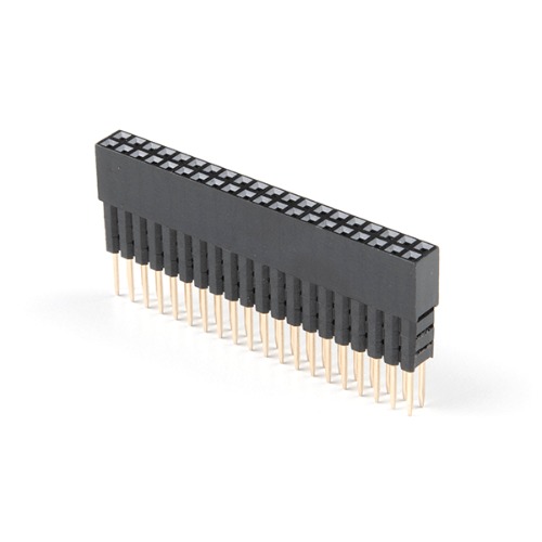 2x20 핀 길 GPIO 암놈 헤더 -16mm/7.3mm, 라즈베리용 (Extended GPIO Female Header - 2x20 Pin (16mm/7.30mm))