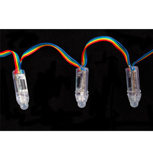 12mm RGB LED 체인 -WS2801, 체인당 25 LED (12mm Thin RGB LED chain, ws2801 ic, 25 LED per chain)